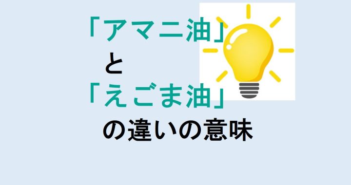 アマニ油とえごま油の違いの意味を分かりやすく解説！