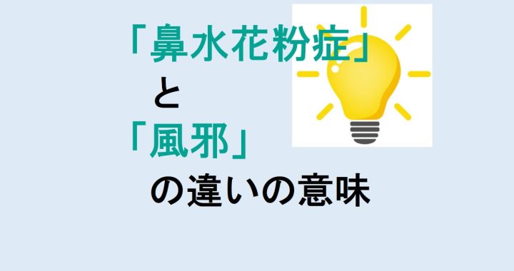 鼻水花粉症と風邪の違いの意味を分かりやすく解説！