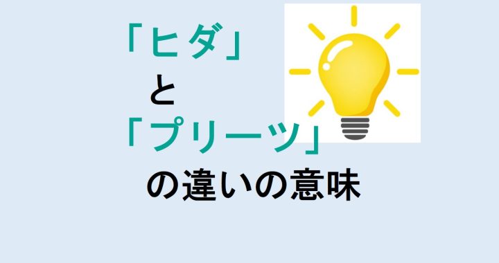 ヒダとプリーツの違いの意味を分かりやすく解説！