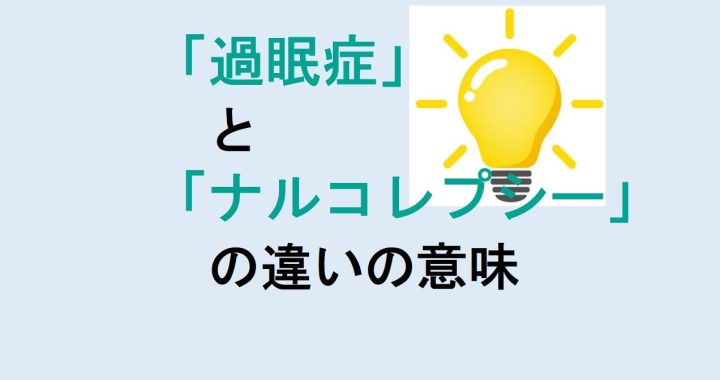 過眠症とナルコレプシーの違いの意味を分かりやすく解説！