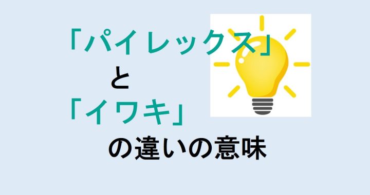 パイレックスとイワキの違いの意味を分かりやすく解説！