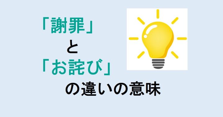 謝罪とお詫びの違いの意味を分かりやすく解説！