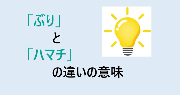 ぶりとハマチの違いの意味を分かりやすく解説！