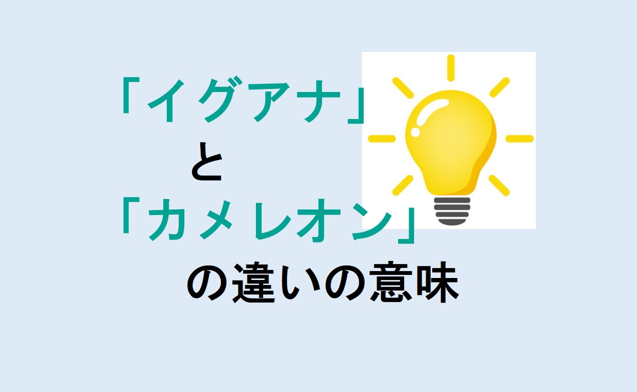 イグアナとカメレオンの違い