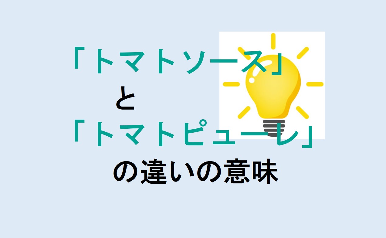 トマトソースとトマトピューレの違いの意味を分かりやすく解説！