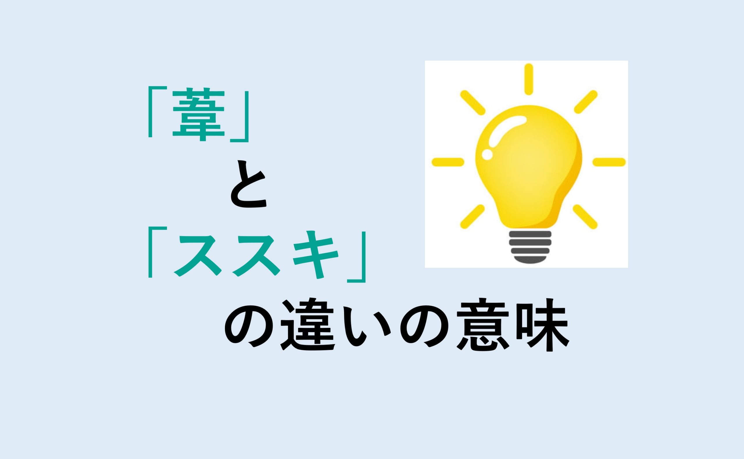 葦とススキの違い