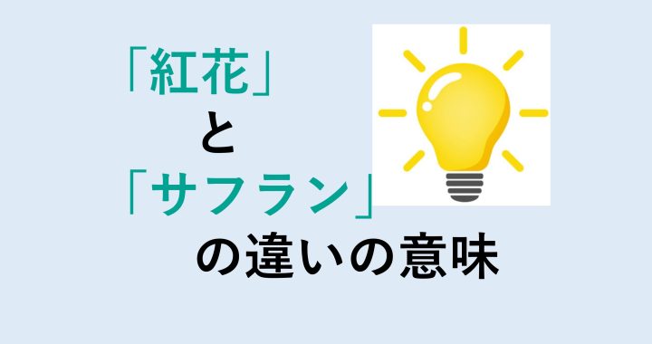 紅花とサフランの違いの意味を分かりやすく解説！