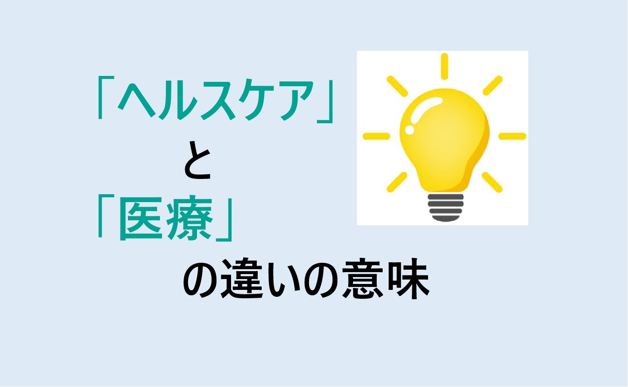 ヘルスケアと医療の違い