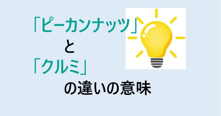 ピーカンナッツとクルミの違いの意味を分かりやすく解説！