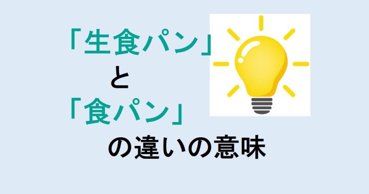 生食パンと食パンの違いの意味を分かりやすく解説！