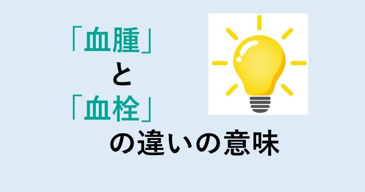 血腫と血栓の違いの意味を分かりやすく解説！