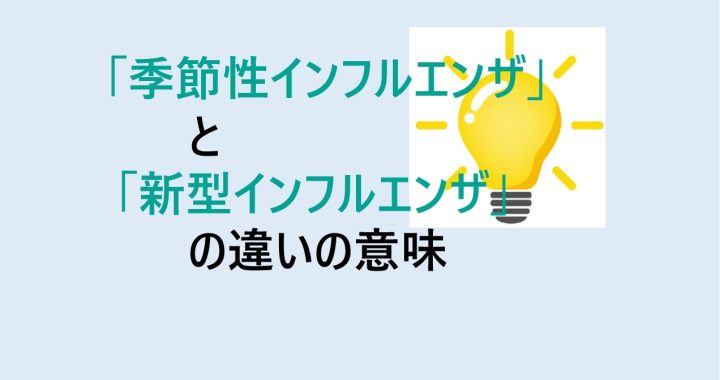 季節性インフルエンザと新型インフルエンザの違いの意味を分かりやすく解説！