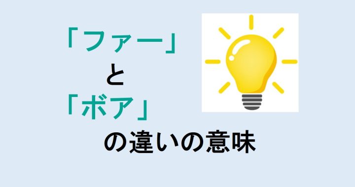 ファーとボアの違いの意味を分かりやすく解説！