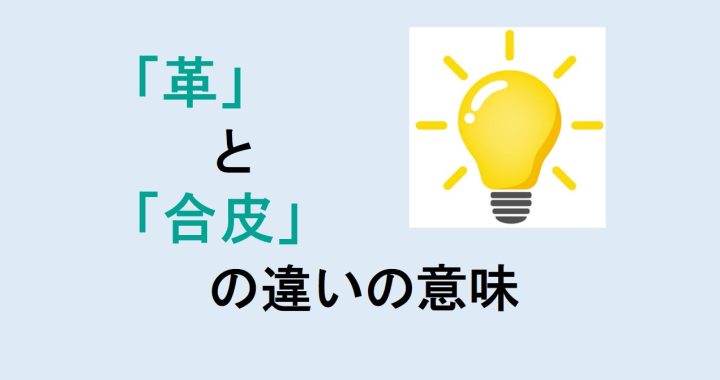 革と合皮の違いの意味を分かりやすく解説！