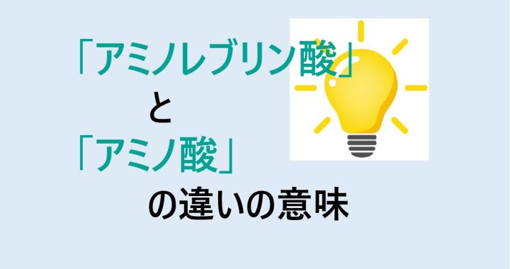 アミノレブリン酸とアミノ酸の違いの意味を分かりやすく解説！