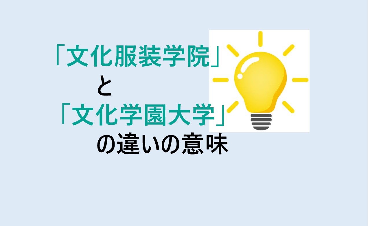 文化服装学院と文化学園大学の違い