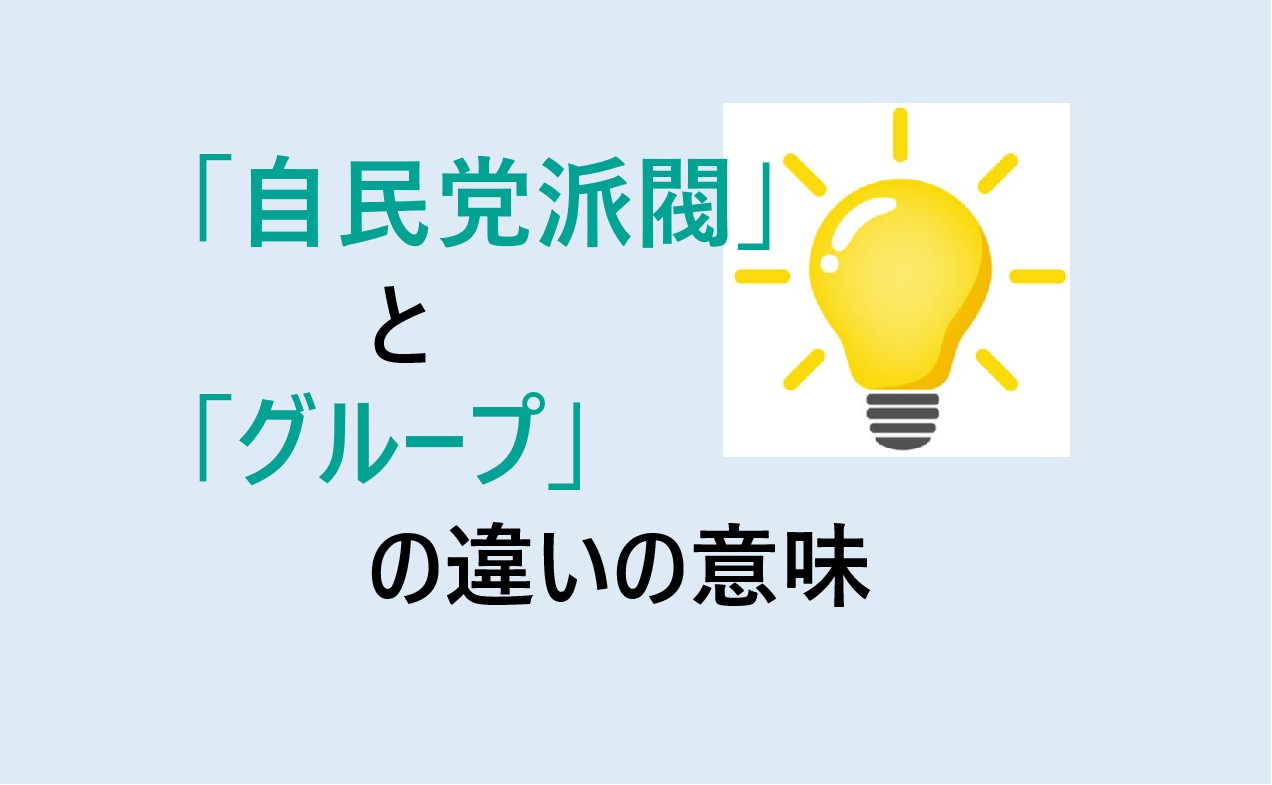 自民党派閥とグループの違い