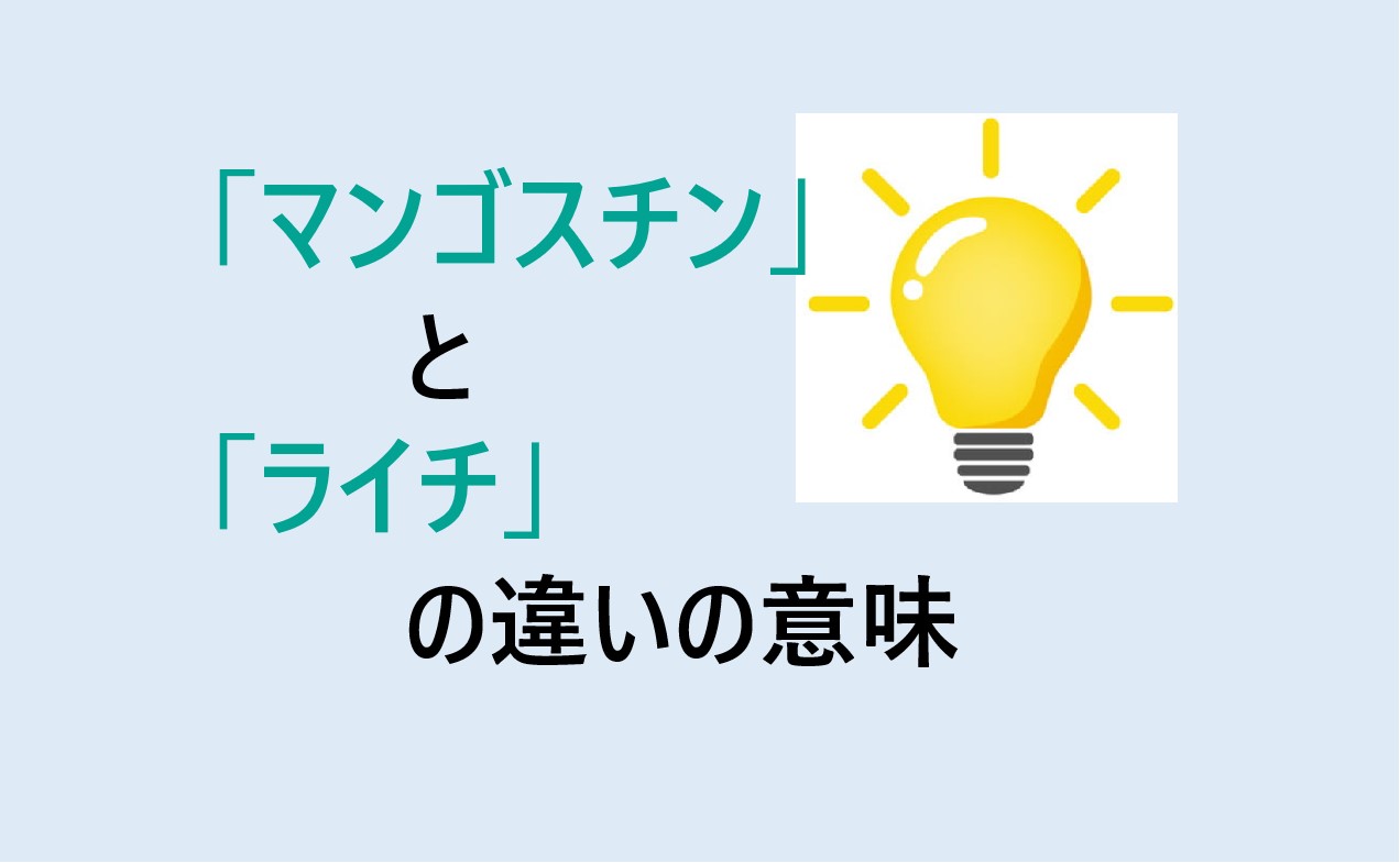 マンゴスチンとライチの違い