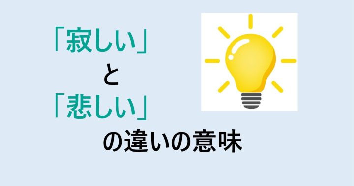寂しいと悲しいの違いの意味を分かりやすく解説！