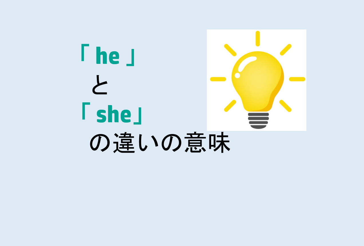heとsheの違いの意味を分かりやすく解説！