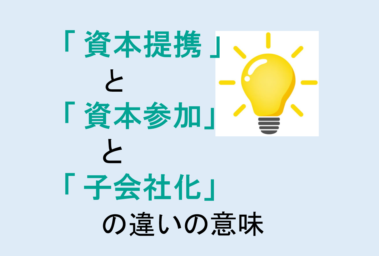 Shihon teikei to shihon sanka to kogaisha-ka no chigai