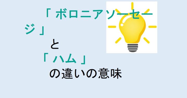 ボロニアソーセージとハムの違いの意味を分かりやすく解説！