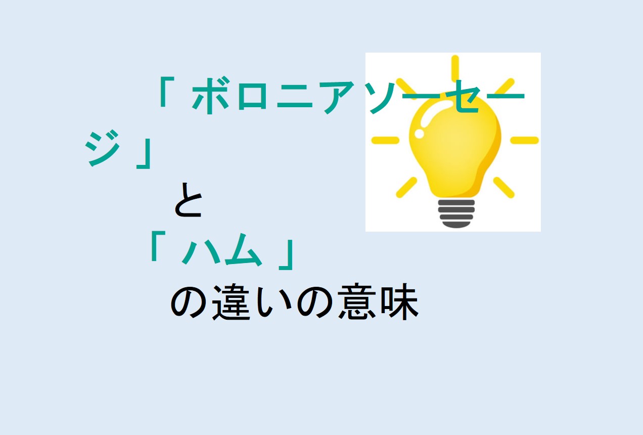 ボロニアソーセージとハムの違い