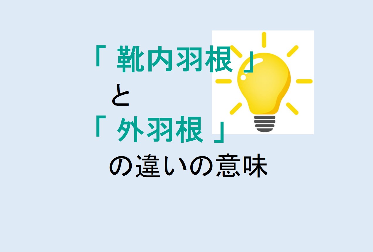 靴内羽根と外羽根の違い