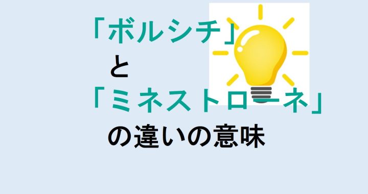 ボルシチとミネストローネの違いの意味を分かりやすく解説！