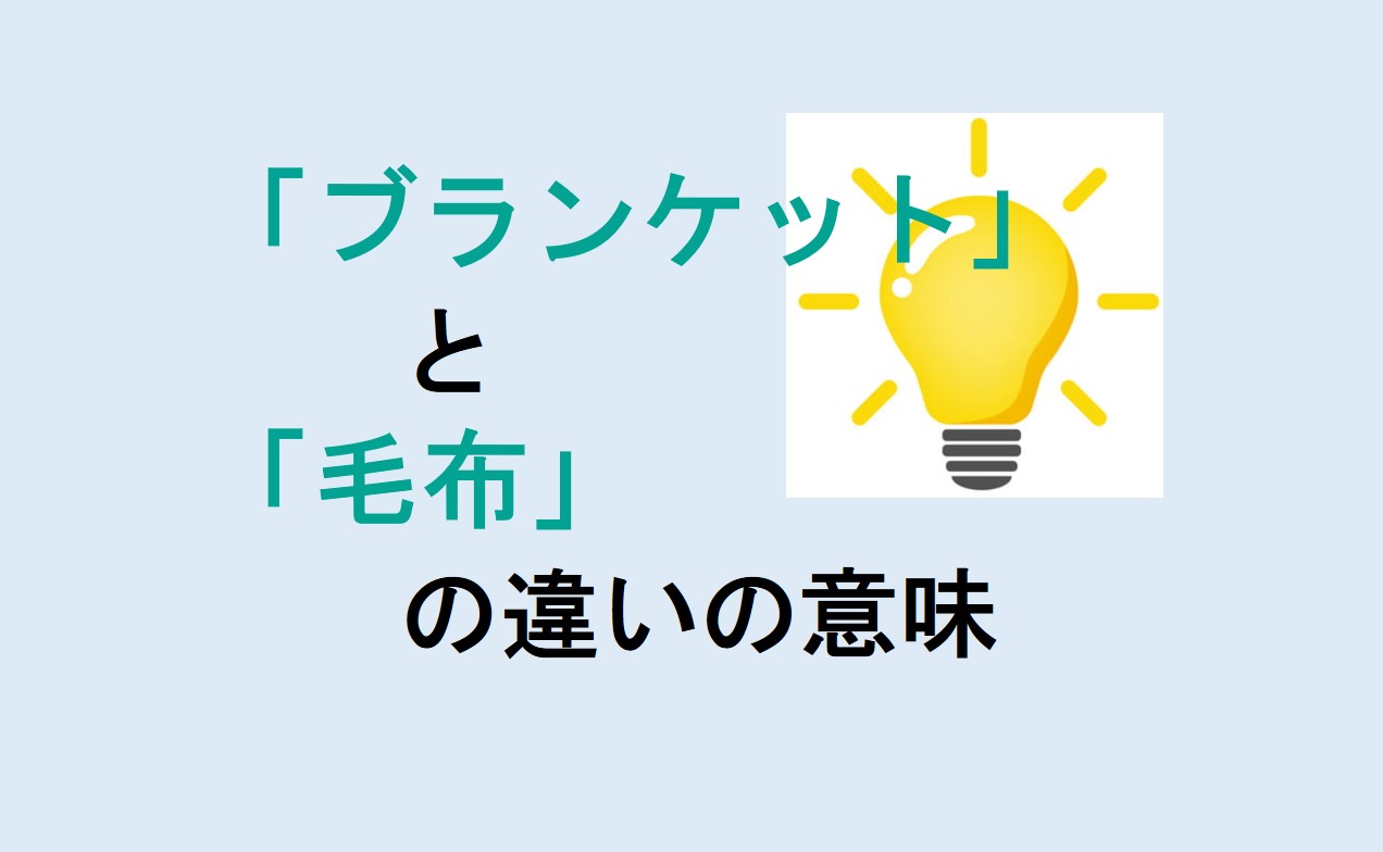 ブランケットと毛布の違い