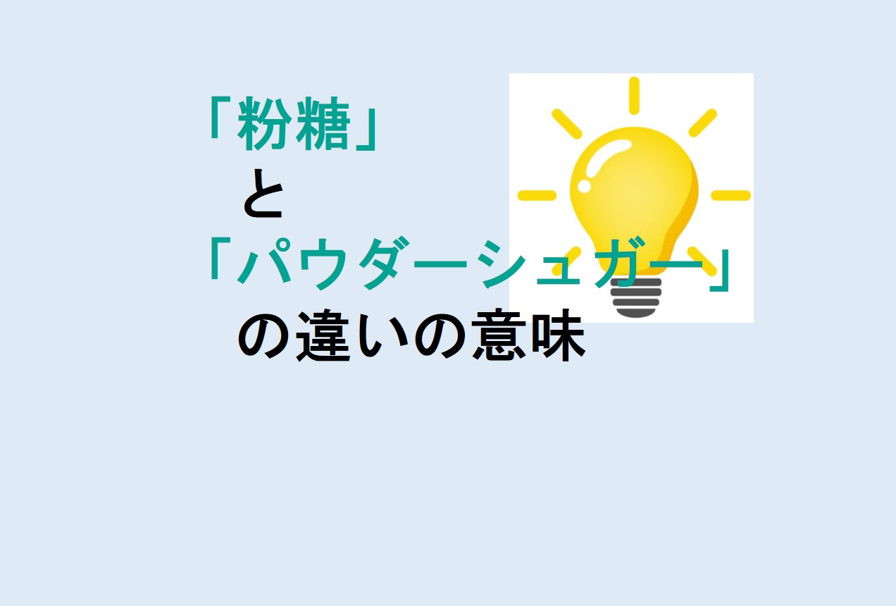 粉糖とパウダーシュガーの違い