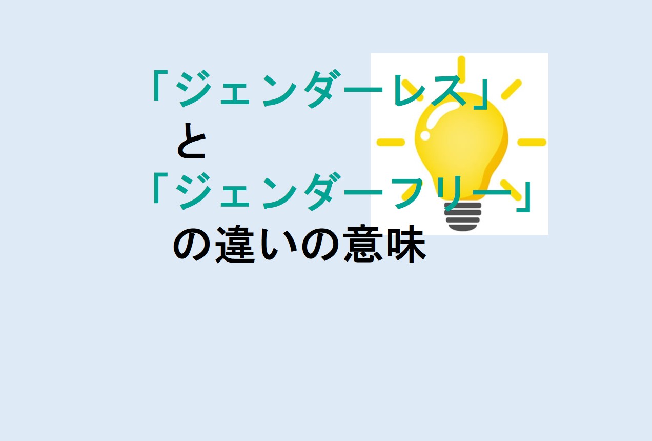 ジェンダーレスとジェンダーフリーの違い