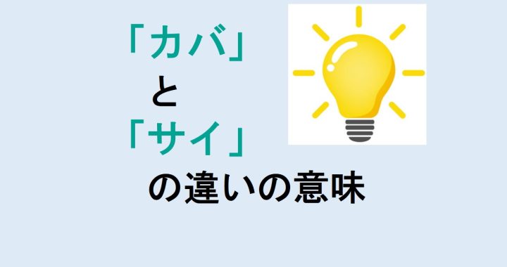 カバとサイの違いの意味を分かりやすく解説！