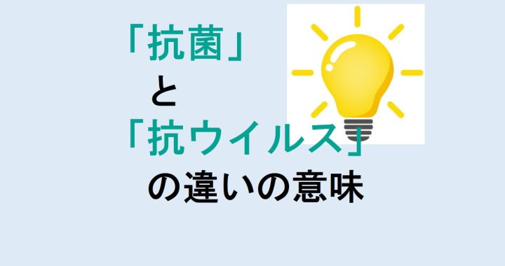 抗菌と抗ウイルスの違いの意味を分かりやすく解説！