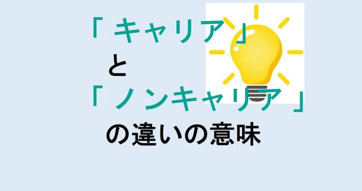 キャリアとノンキャリアの違いの意味を分かりやすく解説！