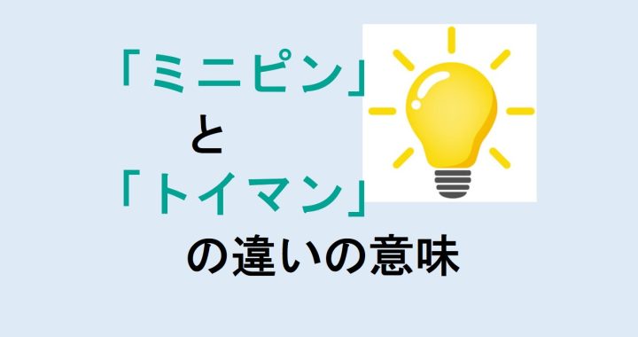 ミニピンとトイマンの違いの意味を分かりやすく解説！