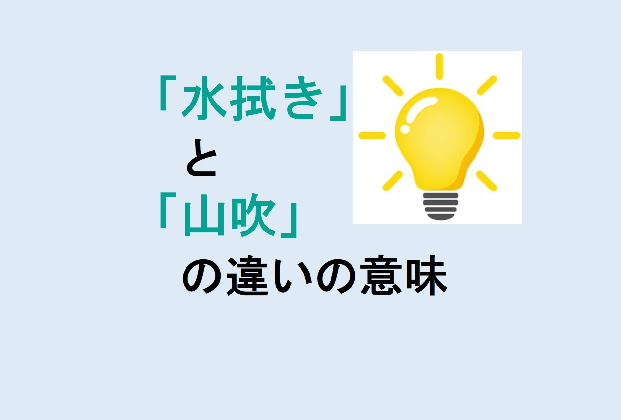 水拭きと山吹の違い