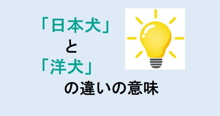 日本犬と洋犬の違いの意味を分かりやすく解説！