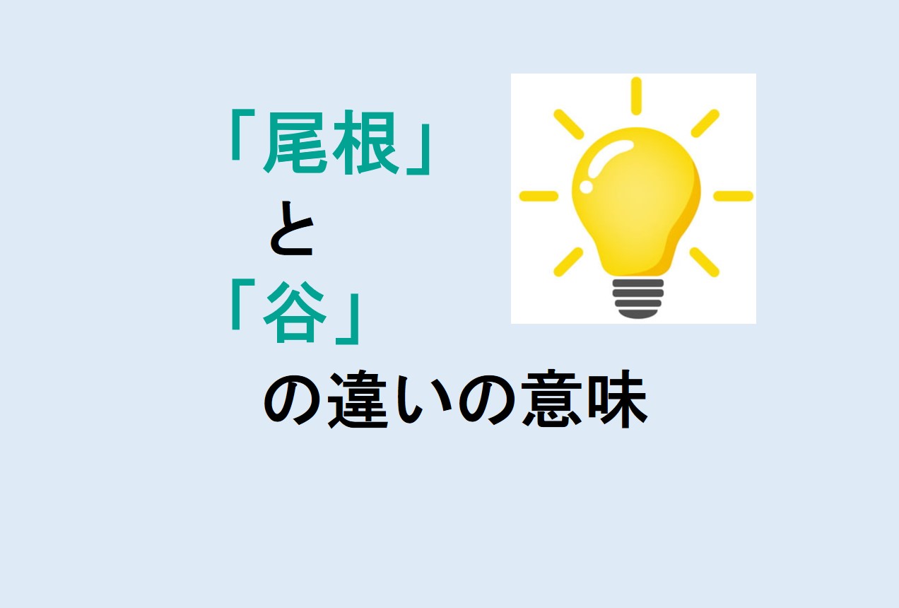 尾根と谷の違い