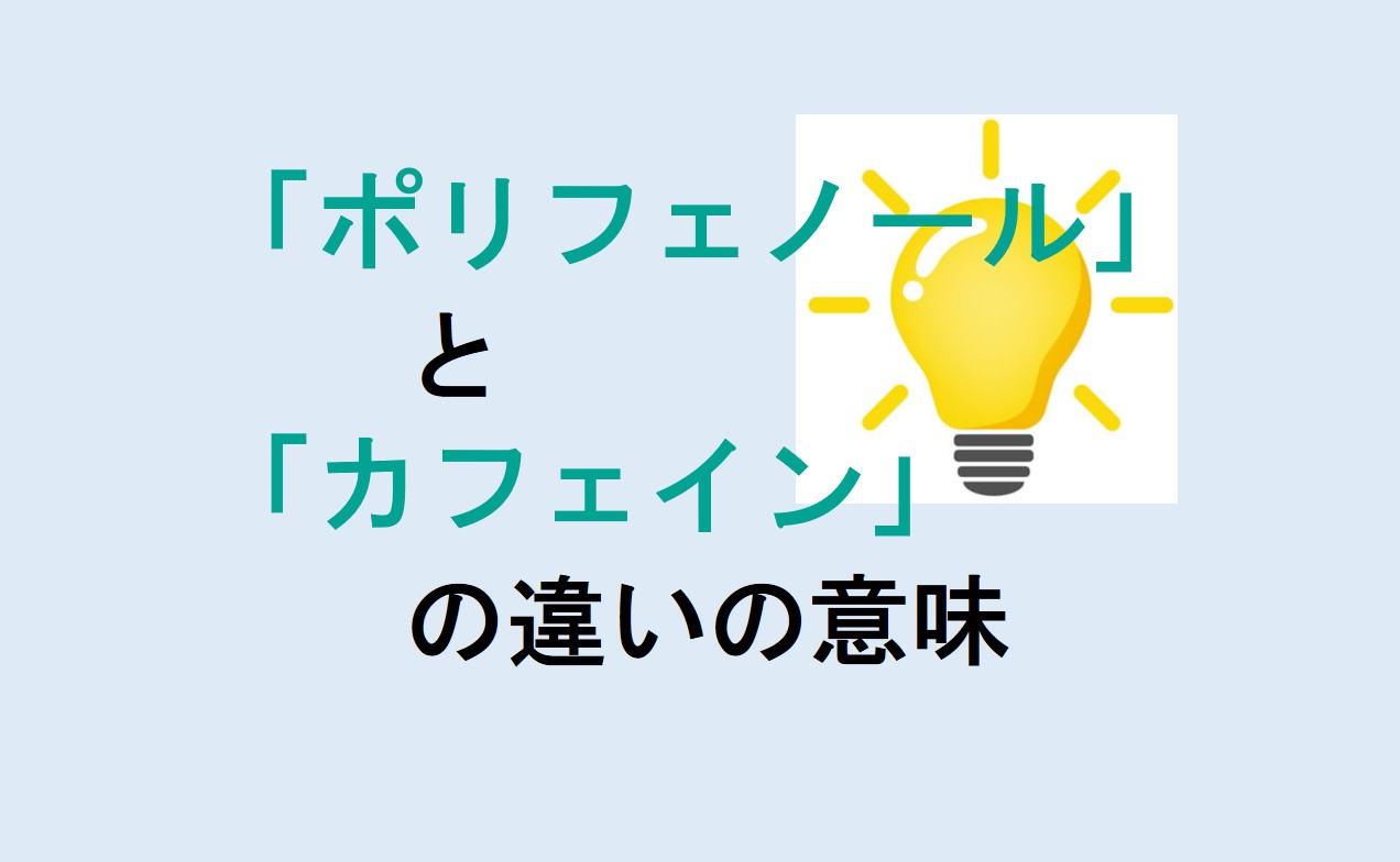 ポリフェノールとカフェインの違い