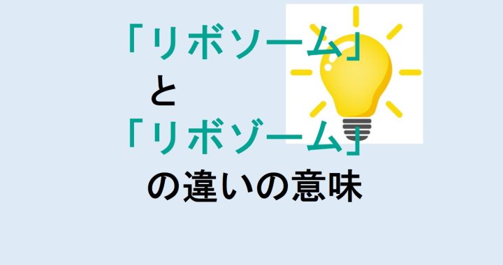 リボソームとリボゾームの違いの意味を分かりやすく解説！