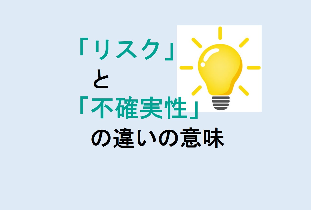 リスクと不確実性の違い