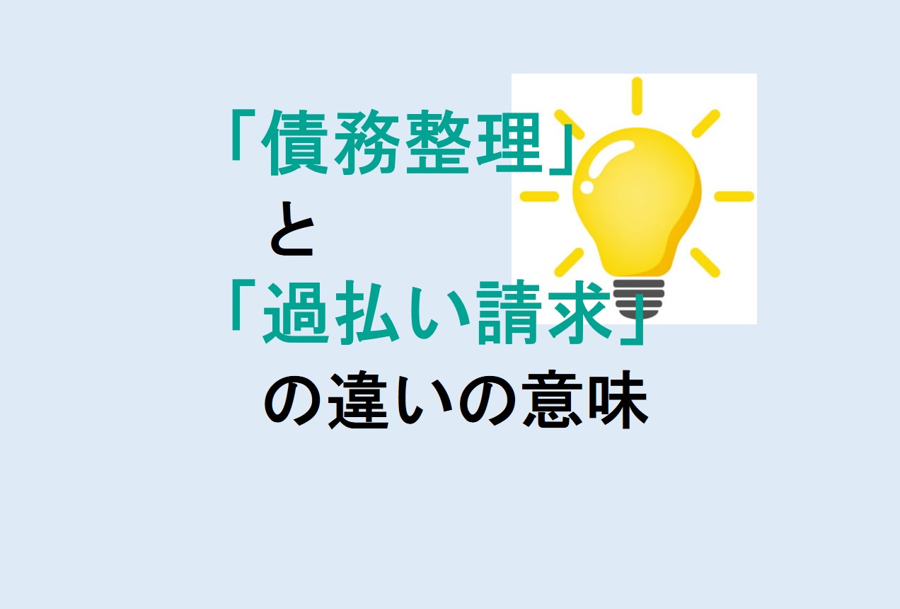 債務整理と過払い請求の違い