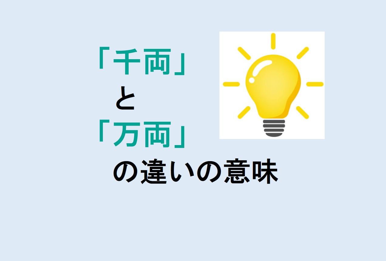 千両と万両の違い