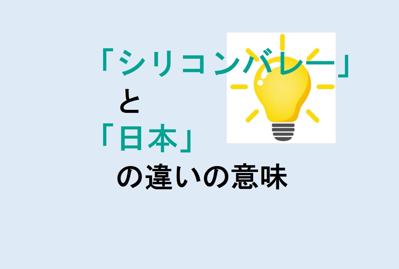 シリコンバレーと日本の違い