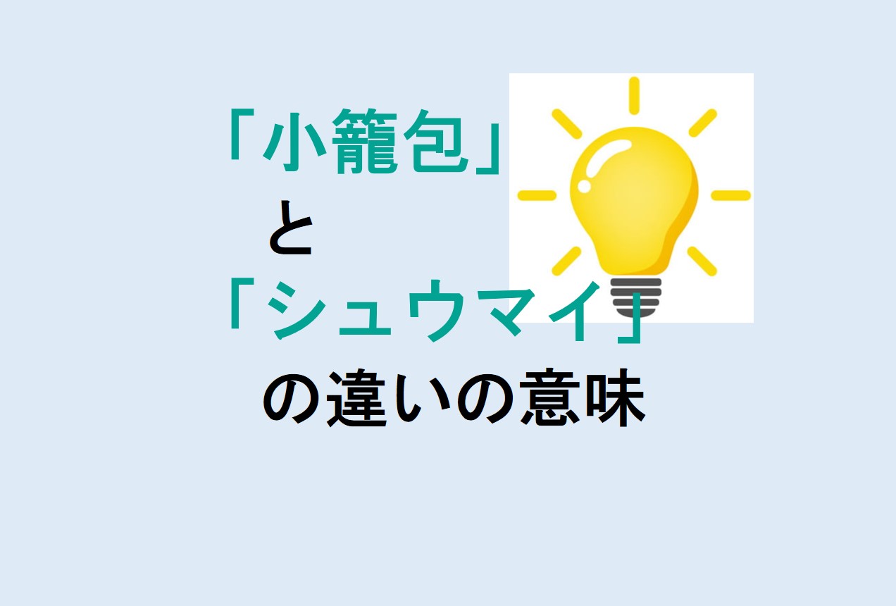 小籠包とシュウマイの違い