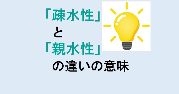 疎水性と親水性の違いの意味を分かりやすく解説！