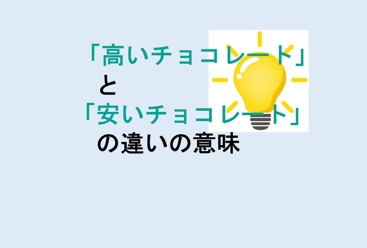 高いチョコレートと安いチョコレートの違い