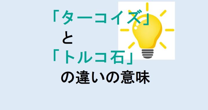 ターコイズとトルコ石の違いの意味を分かりやすく解説！