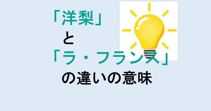 洋梨とラ・フランスの違いの意味を分かりやすく解説！